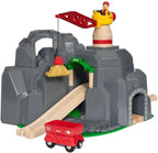 BRIO World - 33889 Crane & Mountain Tunnel | Accesorio de tren de juguete de 7 piezas para niños | Juego interactivo | Madera certificada FSC | Perfecto para edades de 3 años en adelante