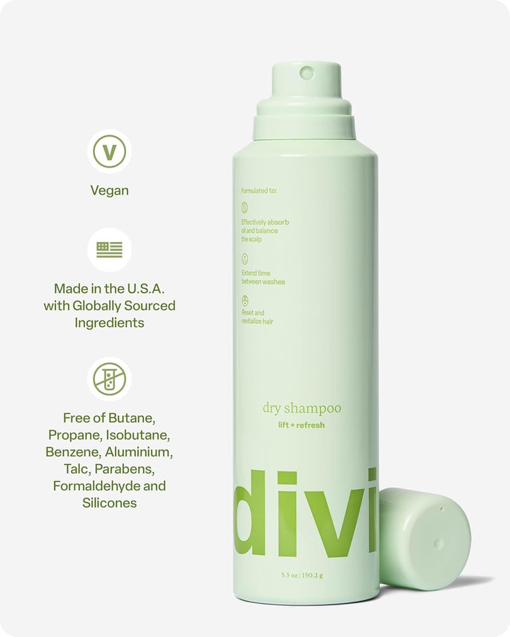 divi Champú en aerosol seco para mujeres, formulado para absorber a...