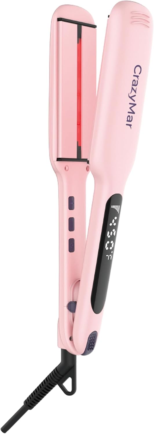 CrazyMar 2" Infrared Hair Straightener, Professional Straightening...