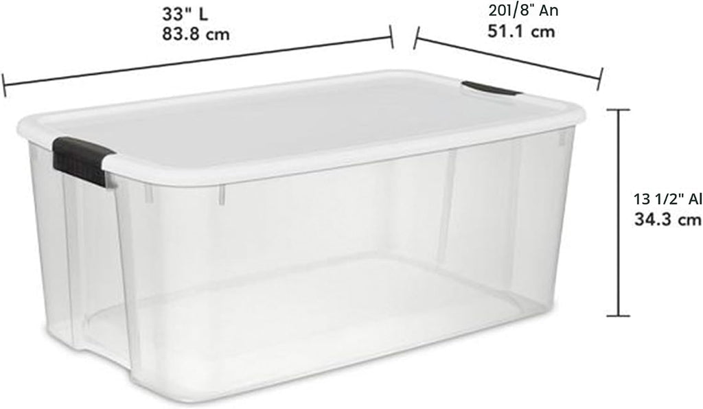 Sterilite Ultra Latch - Caja con tapa para el hogar y la oficina
