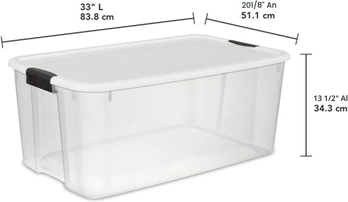 Sterilite Ultra Latch - Caja con tapa para el hogar y la oficina