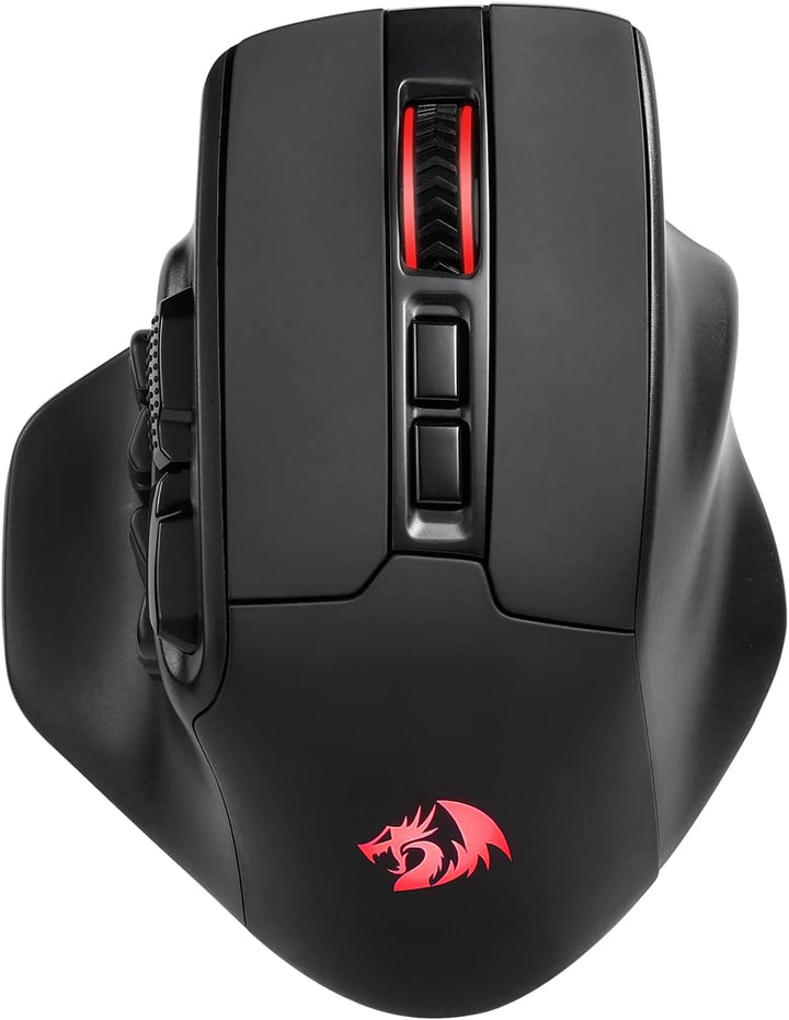 Redragon M811 PRO Mouse para juegos MMO inalámbrico, 15 botones pro...