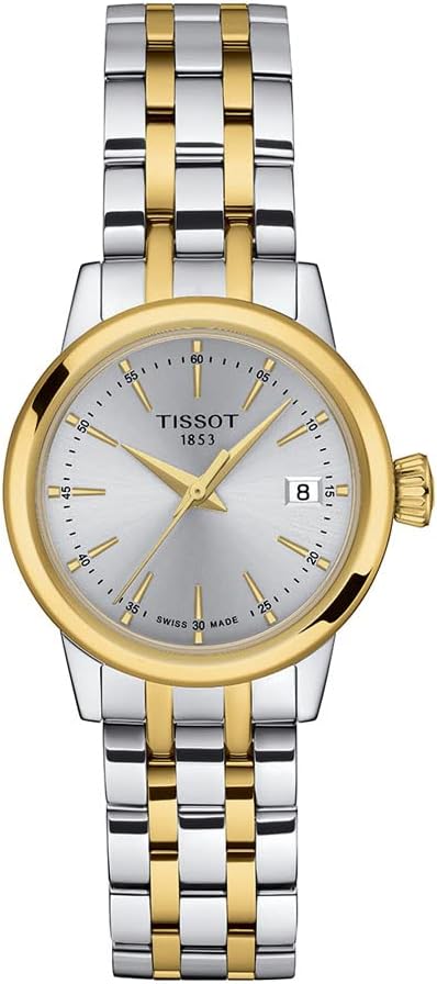 Tissot Classic Dream, cuarzo suizo, 1.102 in, esfera plateada, reloj para mujer