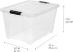 IRIS USA, Inc. IRIS USA TB-56D STACK & PULT Storage Box, 53 qt, claro, 6 cuenta