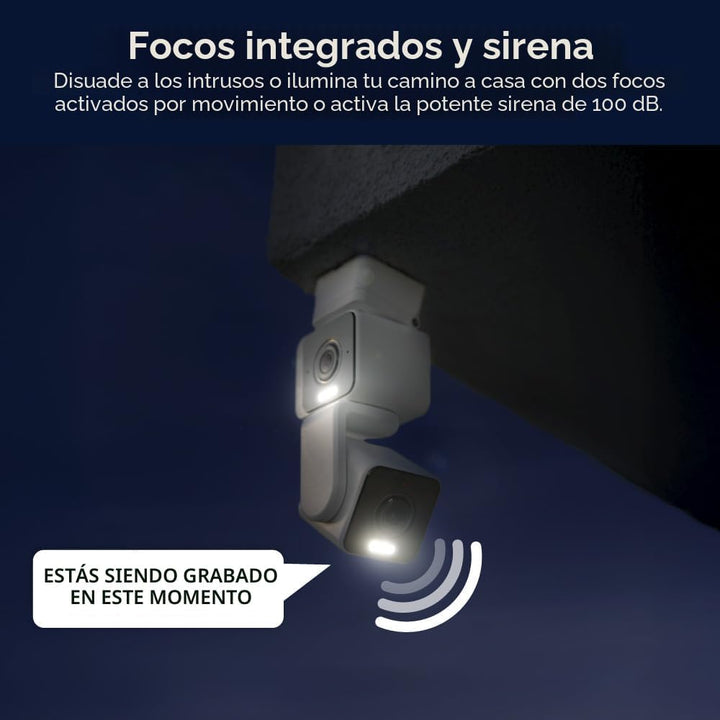 WYZE Duo Cam Pan IP65 2K 360° Pan\/Tilt Cámara de seguridad intelig...