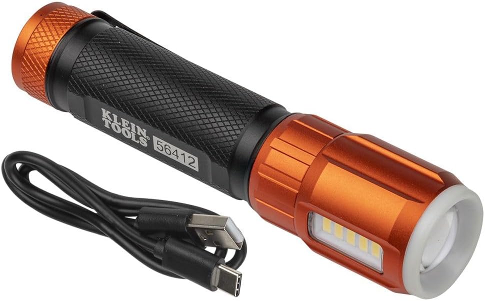 KLEIN TOOLS 56412 Linterna LED recargable con luz de inundación