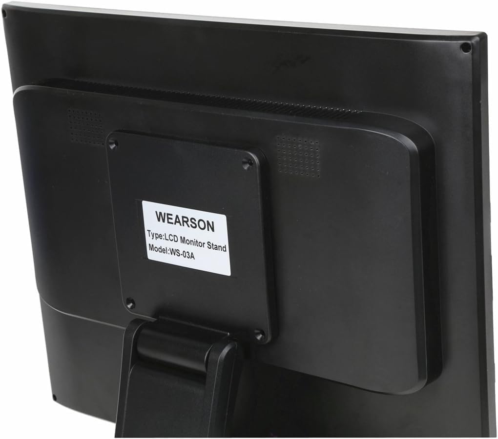 WS-03A Soporte para Monitor VESA Perfil Bajo Lay Plano Corto Plegable con Orificios VESA 2.953x2.953 in y 3.937x3.937 in