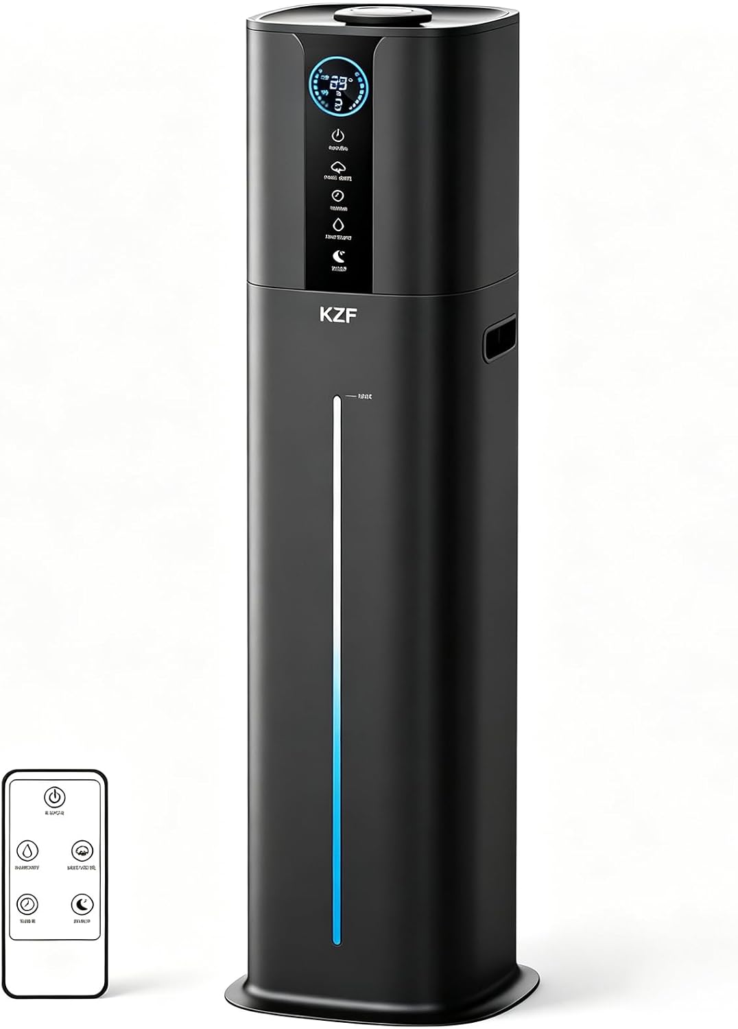 KZF Humidificadores de 9L para dormitorio grande, difusor de llenado superior de niebla fría de 2.3 galones, control remoto, 3 modos de niebla, humidificador silencioso para plantas de oficina en casa