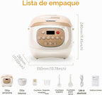 Joydeem Rice Cooker de Cerámica, 6 tazas de arroz crudo Cocinadores con Olla Interior de Cerámica Pura, Saludable y Libre de PFOA, 3L/3.2 qt, DFB-C300