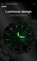 OPK Relojes para hombres de diamantes romanos analógicos relojes impermeables grandes de acero inoxidable para hombre, reloj de pulsera de negocios para padre, reloj de regalo, azul