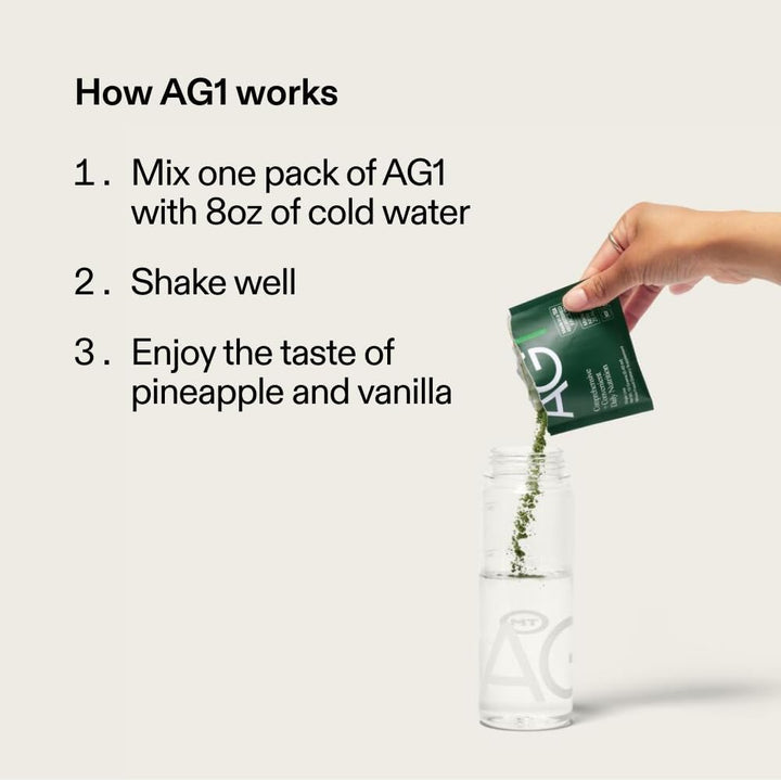 AG1 Multivitamina para Hombres y Mujeres, Suplemento de Polvo de Ve...
