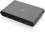 IOGEAR Conmutador USB-C de 2 puertos - Transfiere archivos entre PC y Mac OS X - 3 USB-A - 1 USB-C - Método de interruptor remoto - Mouse o tecla de acceso rápido - Indicador LED - Paso USB-C de 85 W - GUS4C2