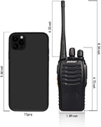Walkie Talkies Radios recargables de dos vías de largo alcance con auriculares, radios de 2 vías, transceptor de mano UHF Walky Talky con linterna, batería de iones de litio y cargador (paquete