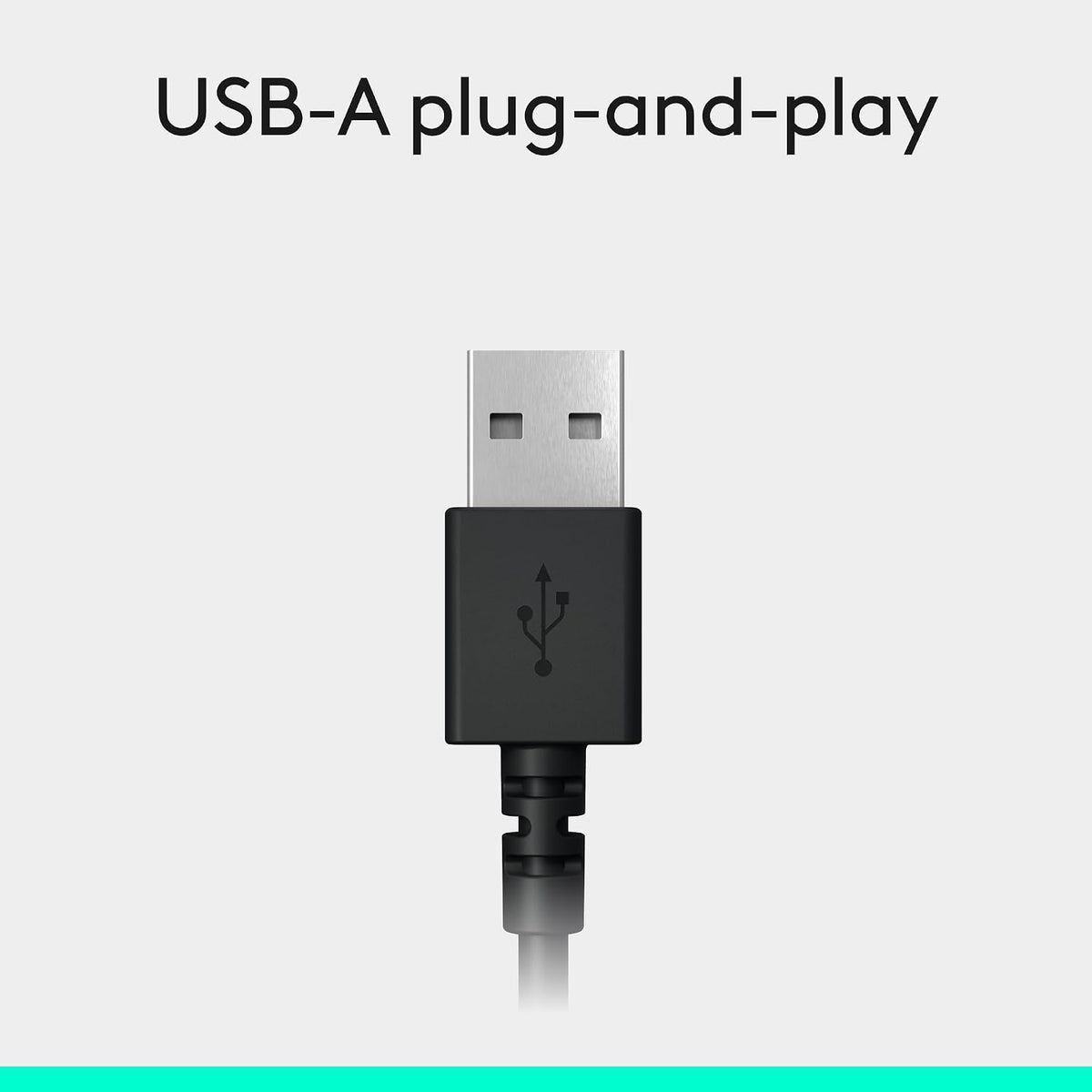Logitech H390 Auriculares estéreo con cable para PC/portátil, USB-A, color negro