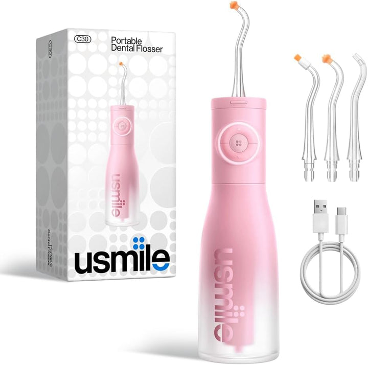 usmile C30 - Hilo dental de agua inalámbrico, flujo continuo de alt...