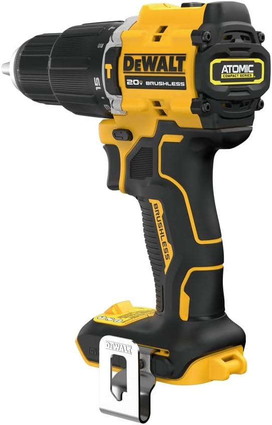 DEWALT DCD799B 20V MAX* ATOMIC COMPACT SERIES Taladro martillo inalámbrico de iones de litio sin escobillas de 1/2 pulgadas (solo herramienta)