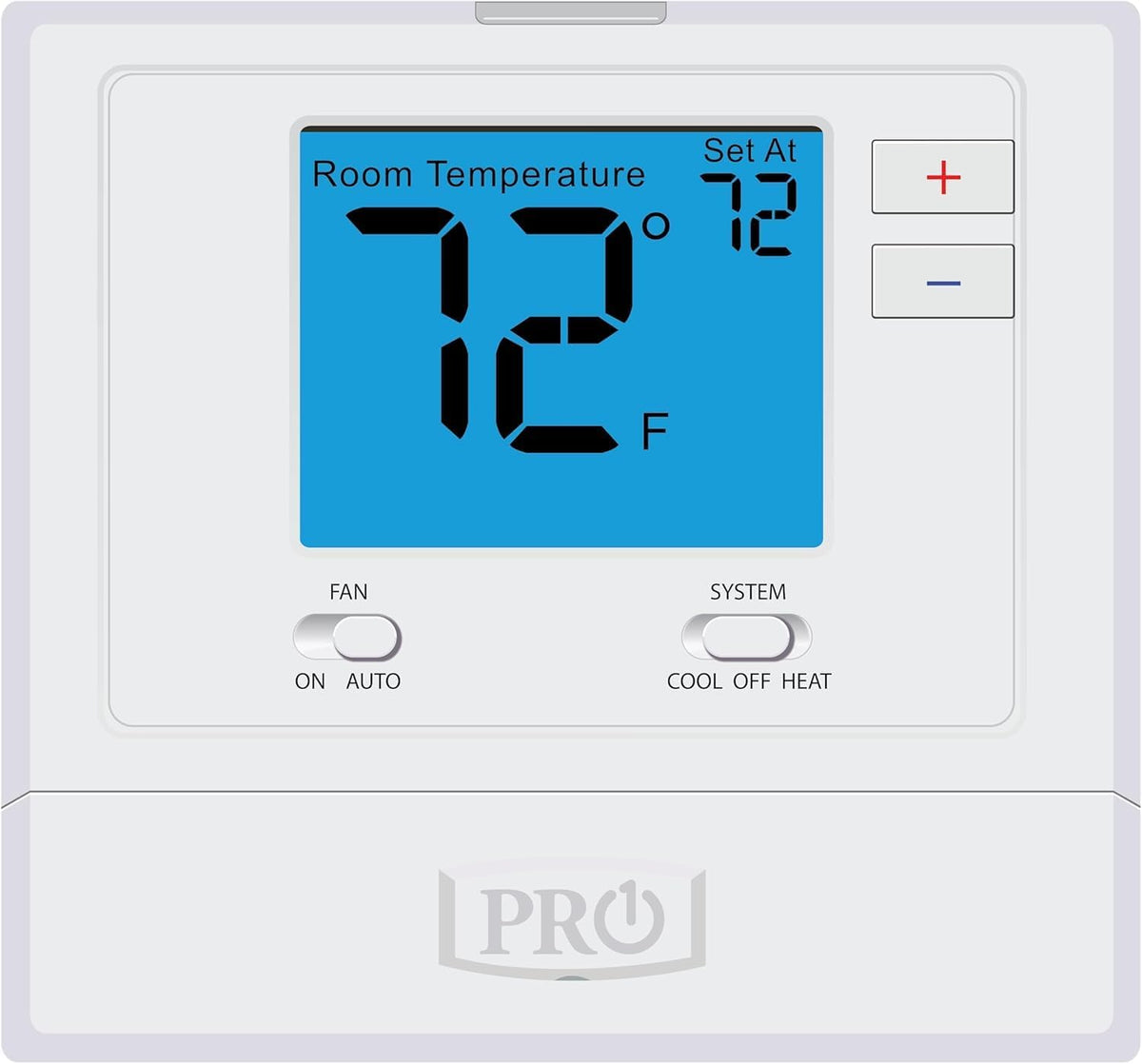 PRO1 T701 - Termostato de pared no programable de una sola etapa para sistemas convencionales de 1 calor/1 frío, termostato digital convencional para el hogar