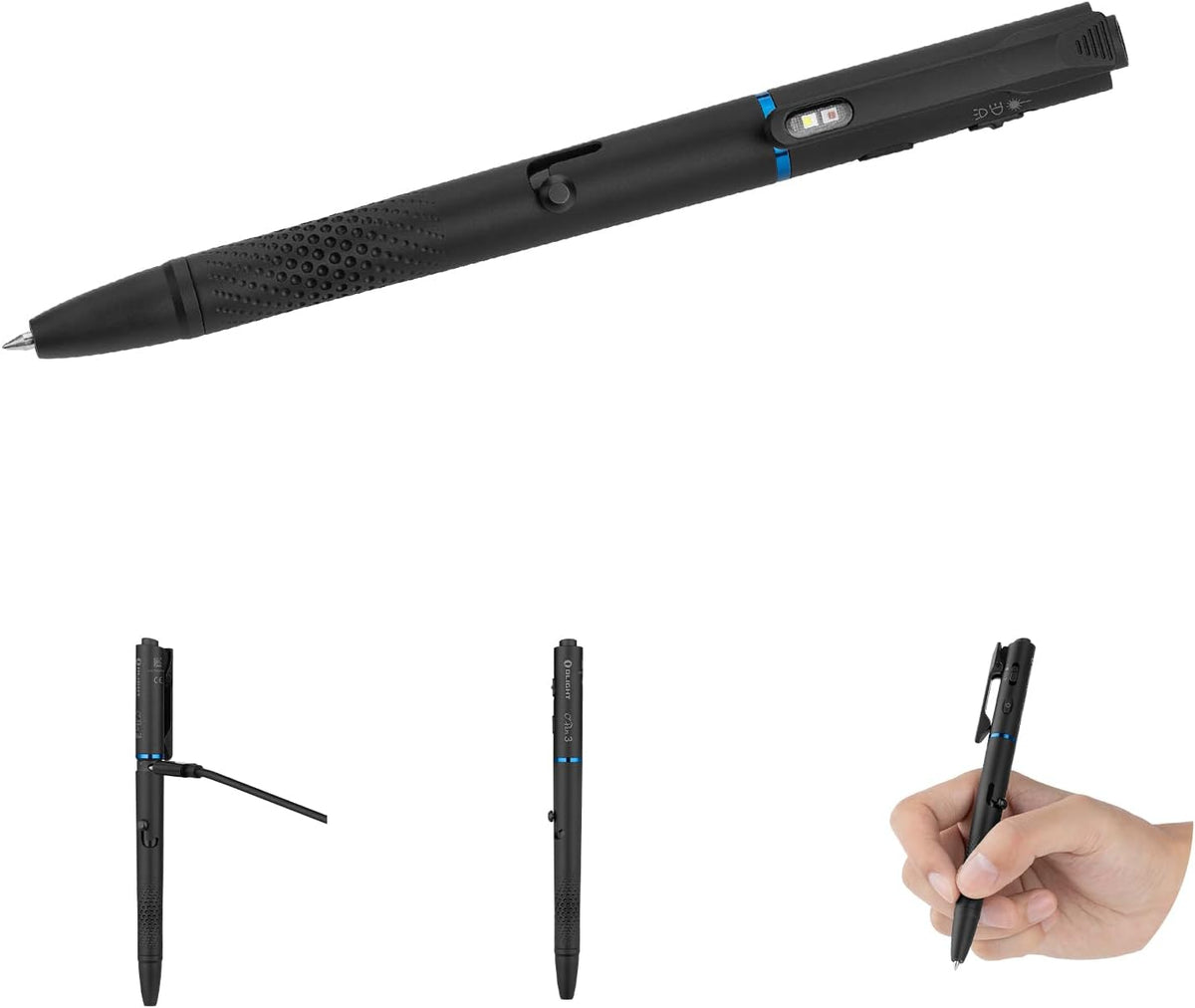 OLIGHT O'Pen 3 Pen - Linterna EDC recargable USB-C, color negro