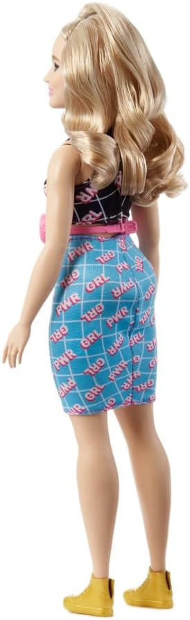 Muñeca Barbie Fashionistas #202, con curvas y cabello rubio, con at...
