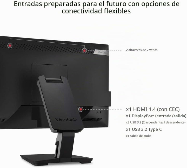 ViewSonic TD2455 Monitor de pantalla táctil de 24 pulgadas 1080p, I...