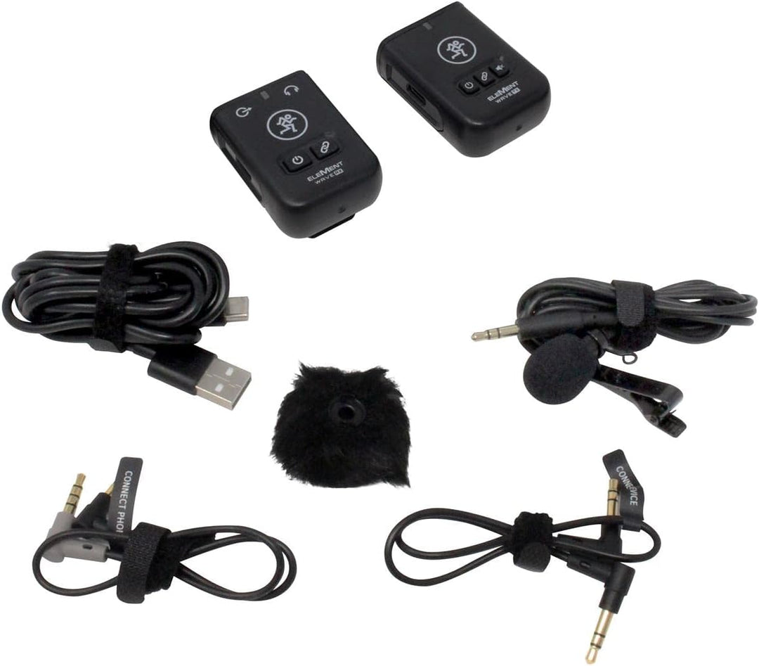 Mackie EM Wave LAV - Sistema de micrófono con clip para cámaras y t...