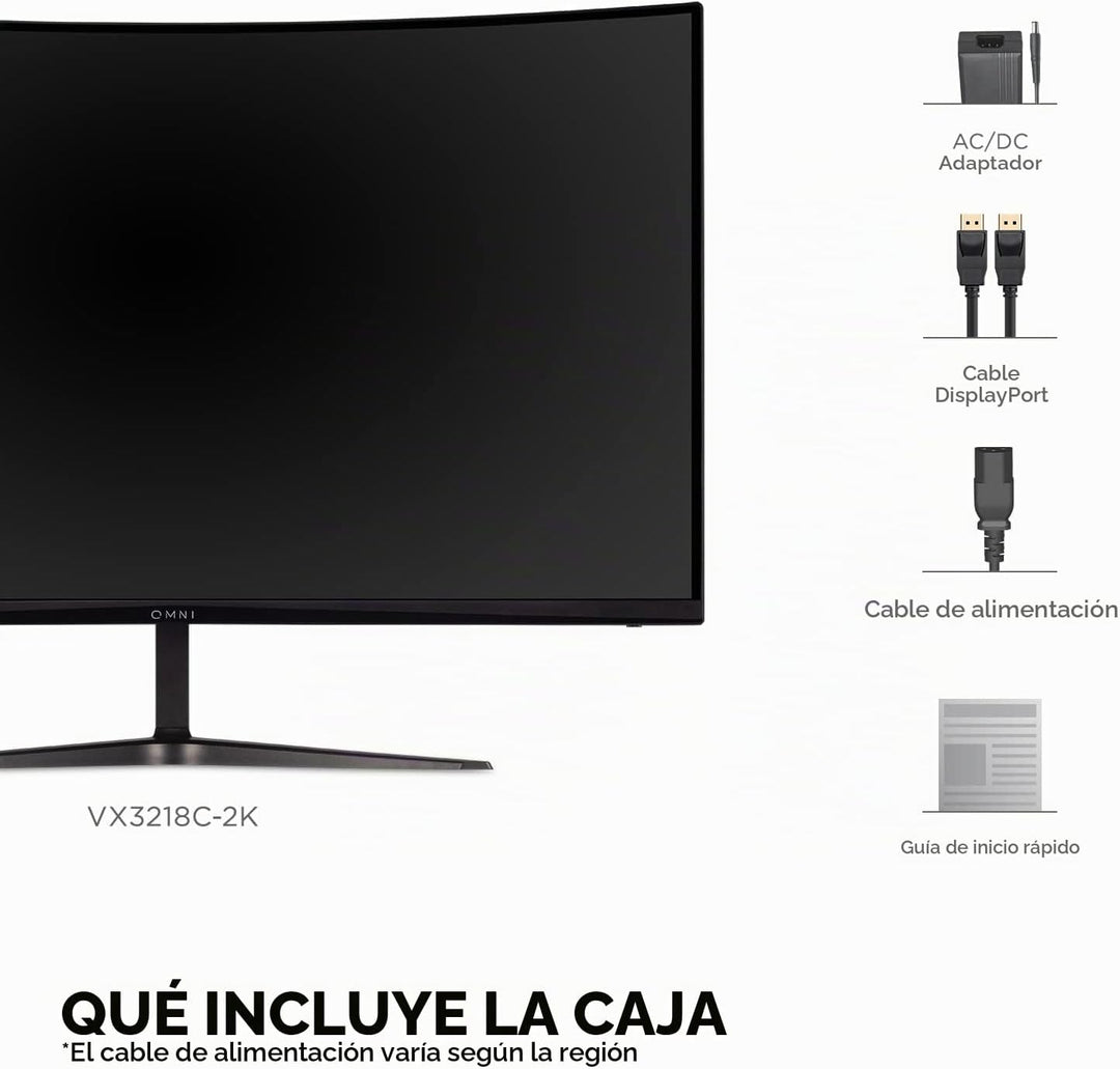 ViewSonic VX3218C-2K Monitor curvo para juegos de 32 pulgadas, 1440...