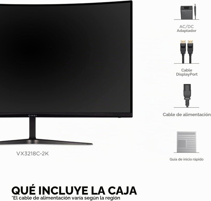 ViewSonic VX3218C-2K Monitor curvo para juegos de 32 pulgadas, 1440...