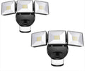 OREiN Paquete de 2 luces de inundación con sensor de movimiento para exteriores, luz LED de seguridad de 30 W 4500 lm con detección de 180 ° y 40 pies, modos de anochecer a amanecer/automático/prueba