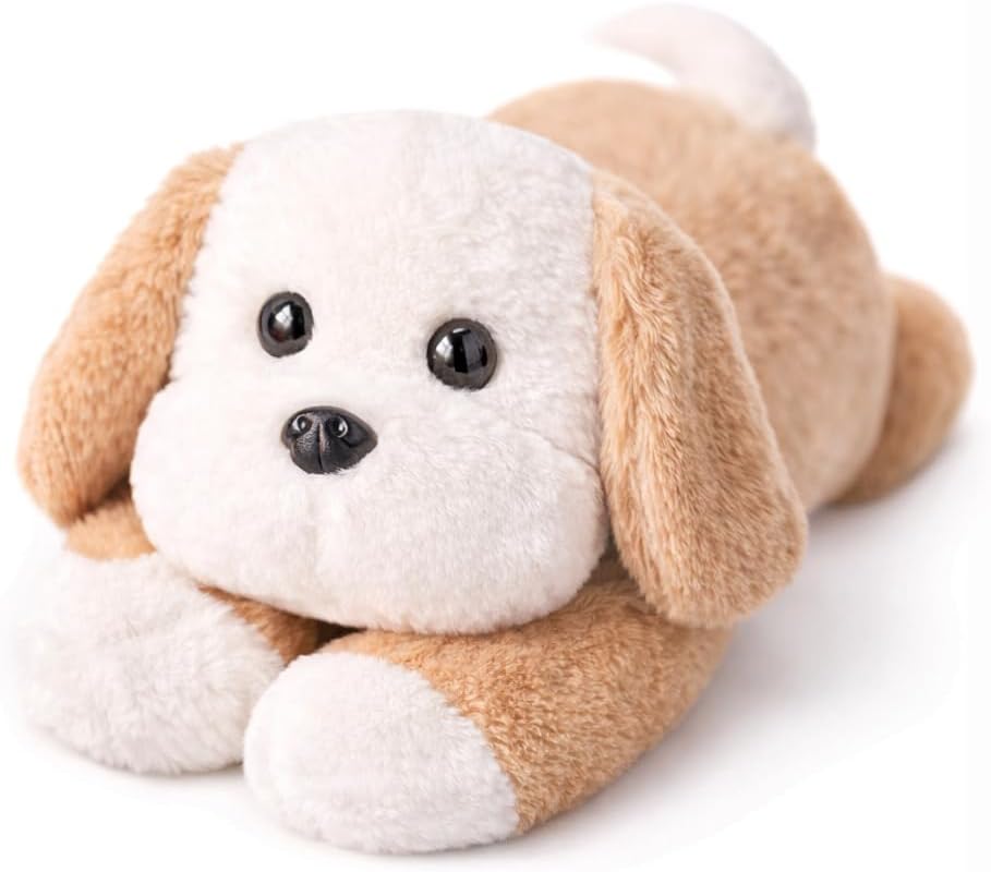 uoozii 50.8 cm | 1.8 kg Perro de peluche con peso color marrón clar...