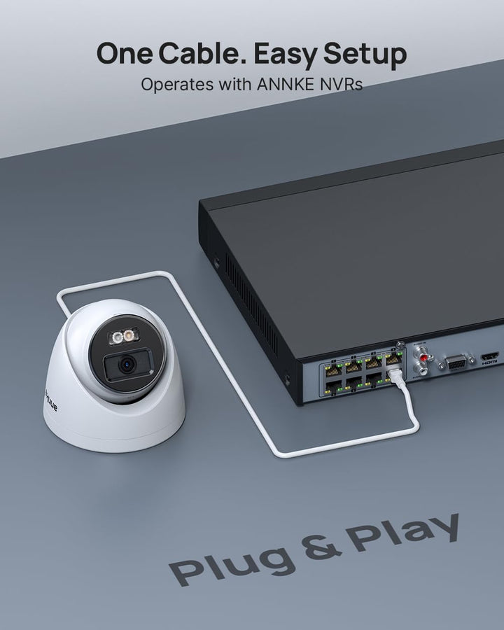 ANNKE Cámara de seguridad C800 4K PoE con detección de humanos\/veh...