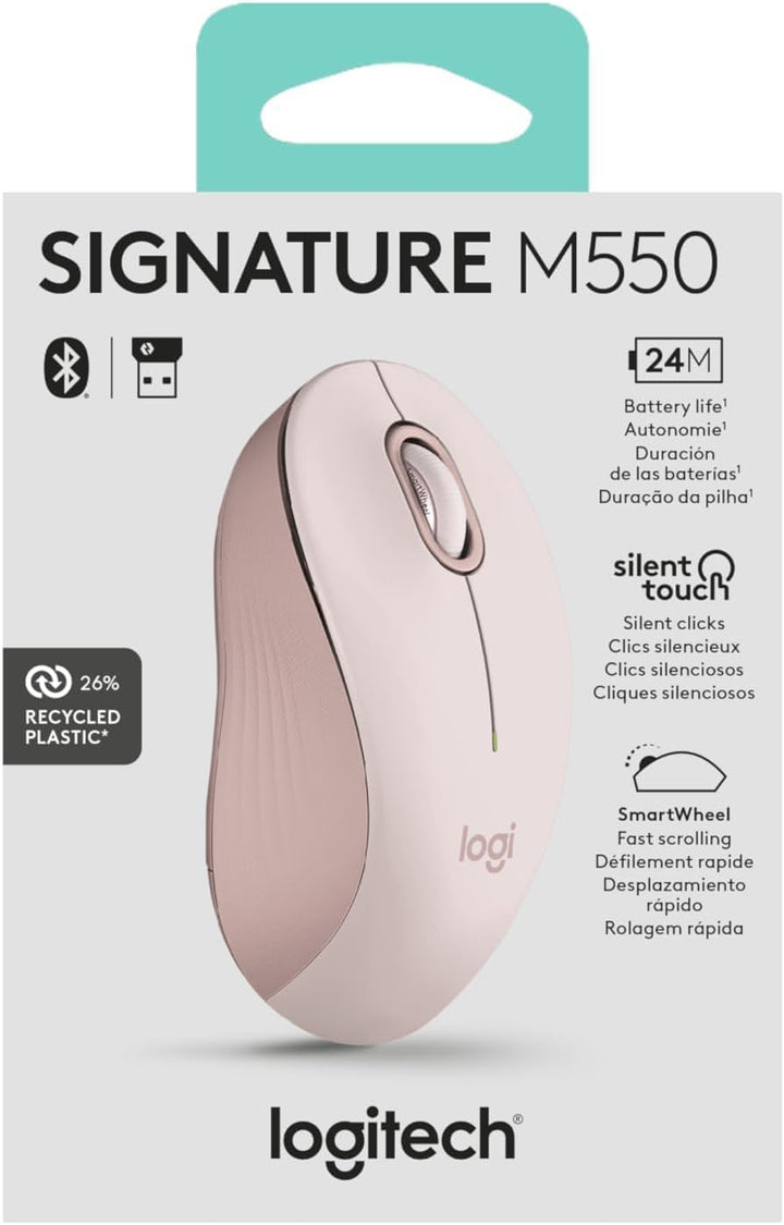 Logitech Signature M550 - Mouse inalámbrico para manos pequeñas a m...