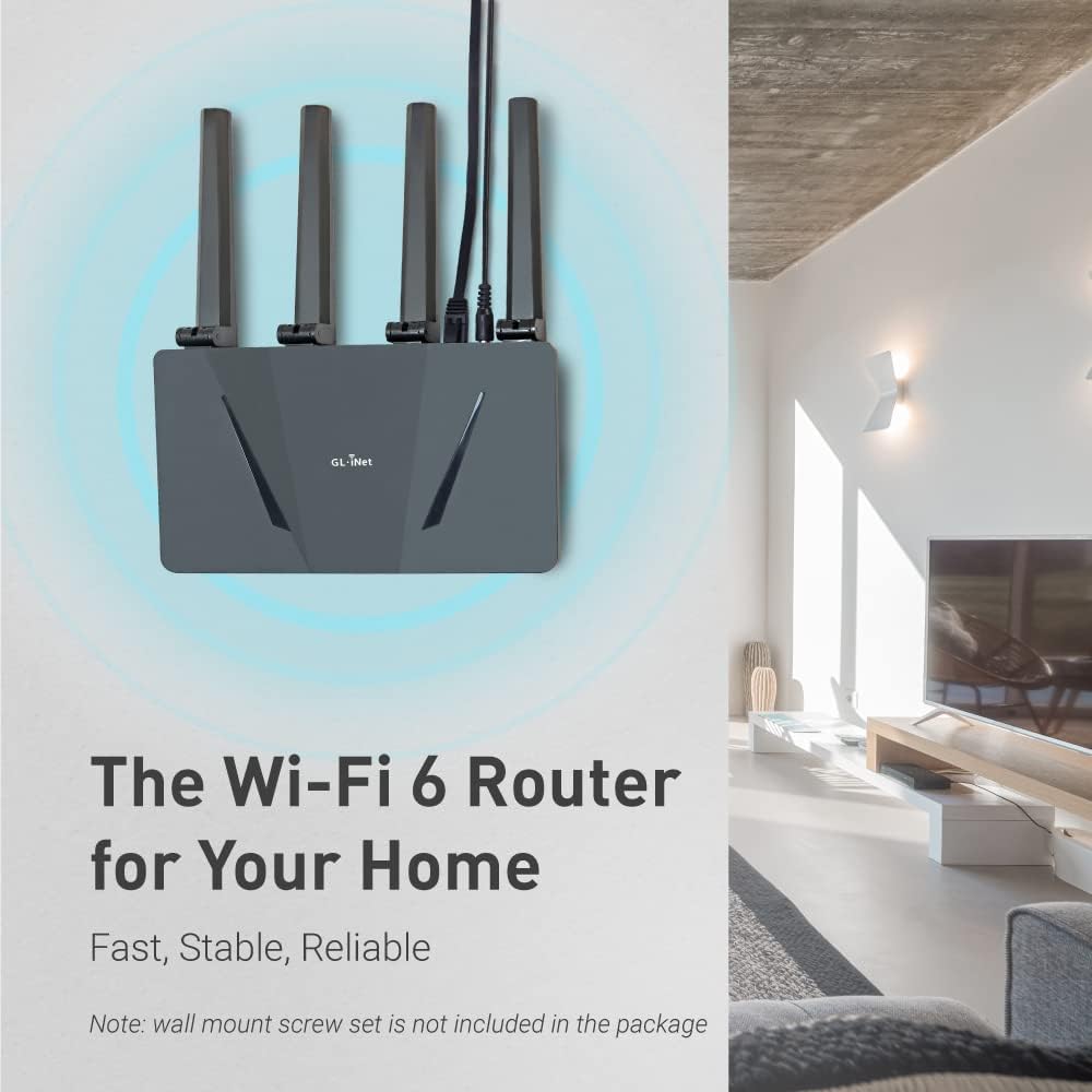 GL.iNet GL-AX1800(Flint) Router WiFi 6 - Router de Internet inalámb...