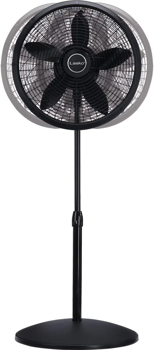 Ventilador de pedestal, ajustable, Negro, 18-pulgadas Lasko Product...