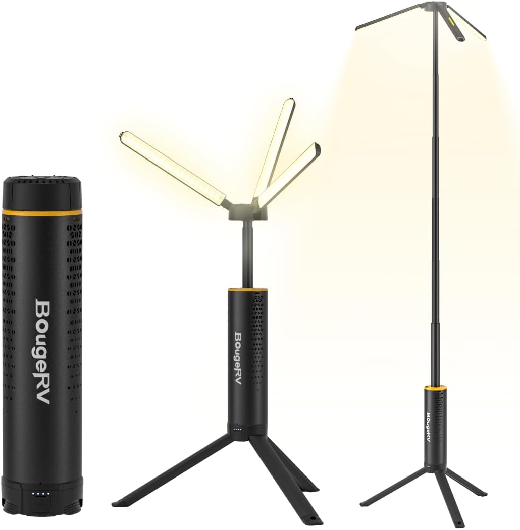 Lámpara BougeRV Lámpara telescópica para acampar T1, linterna recargable de 15600