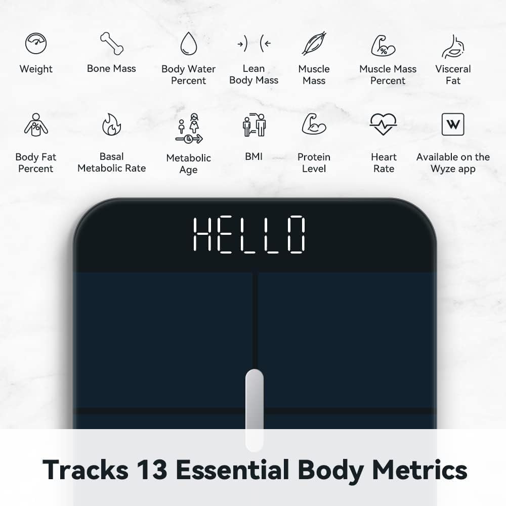 Wyze Smart Scale X - Báscula de baño digital para peso corporal y grasa