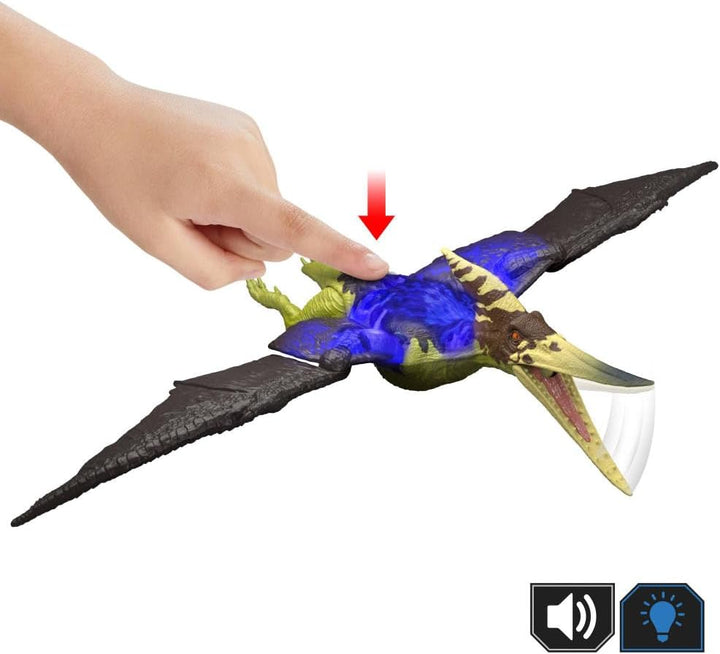 Mattel Figura de acción de dinosaurio Jurassic World Wild Roar Pter...