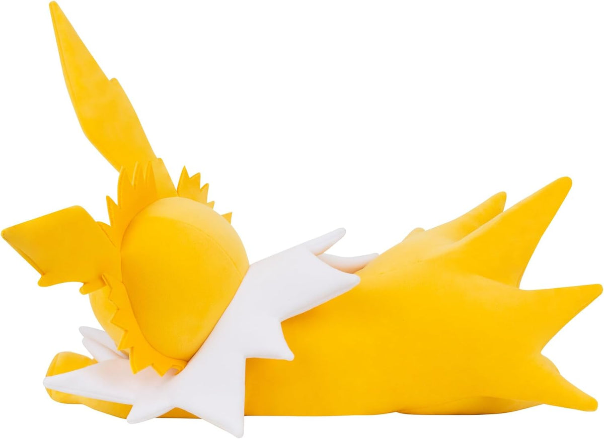 Pokemon Jolteon - Peluche para dormir, 18 pulgadas, felpa prémium en postura para dormir