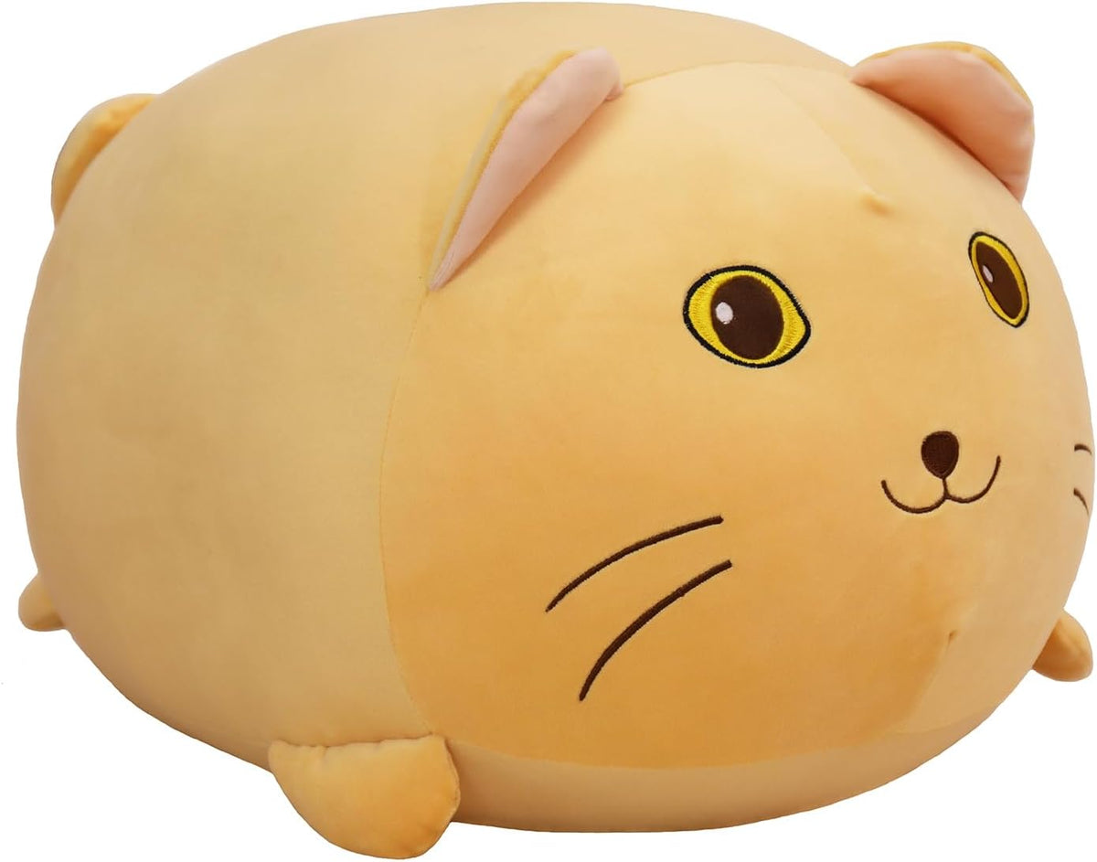 YESGIRL Almohada de felpa de gato súper suave de 20 pulgadas, adorable juguete de peluche, Large