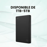 Disco duro externo portátil Seagate de 5 TB - USB 3.0 para PC, Mac,...