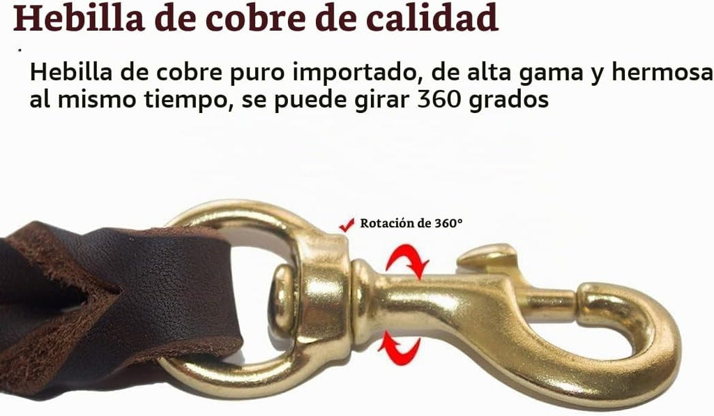 LWBMG Correa de cuero para perro de 8 x 3/4 pulgadas, correas de perro para perros grandes, resistentes, fuertes y suaves, hechas a mano, trenzadas a mano, correa de cuero cómoda para perros grandes