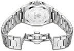 OLEVS Reloj para hombre Big Face Acero inoxidable Impermeable Luminoso Diamante