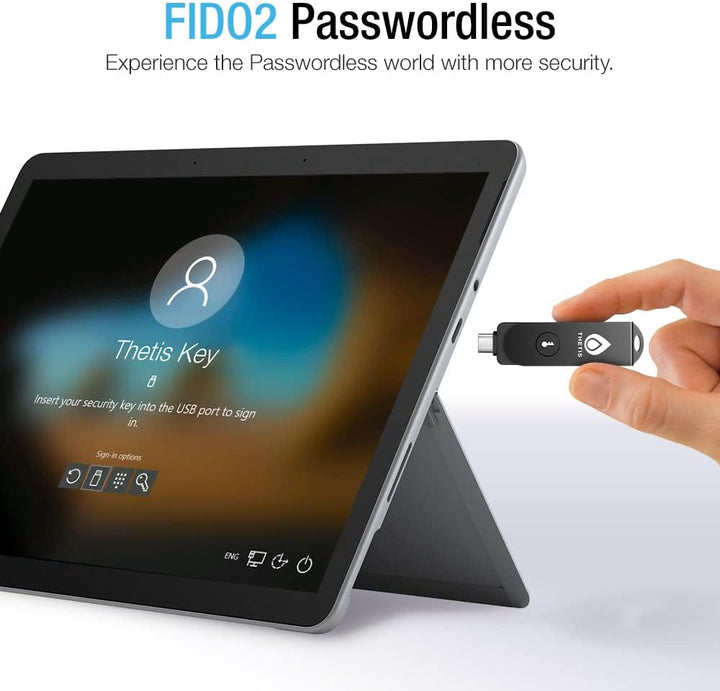 Llave de seguridad Thetis Pro FIDO2, llave de autenticación de dos...