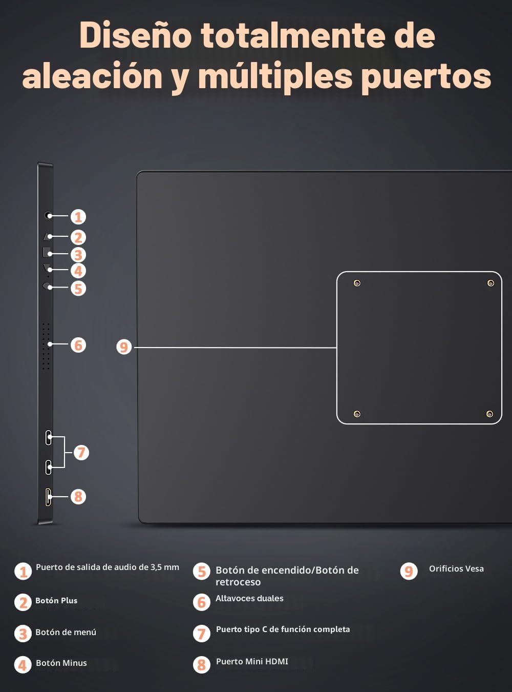 KYY Monitor portátil 4K de 15.6" Monitor portátil para portátil...