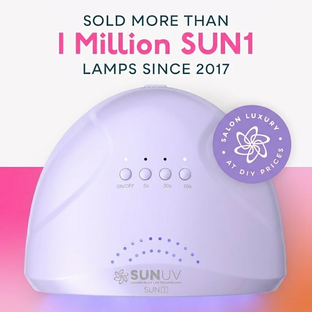 SUNUV Lámpara de uñas LED UV para esmalte de gel, secadora de uñas...