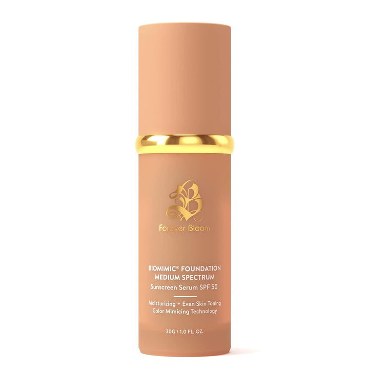 Base con Espectro Medio Bio Mimic de Forever Bloom; Protección sola...