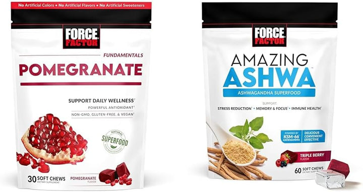 Force Factor Masticables de granada para un envejecimiento saludabl...