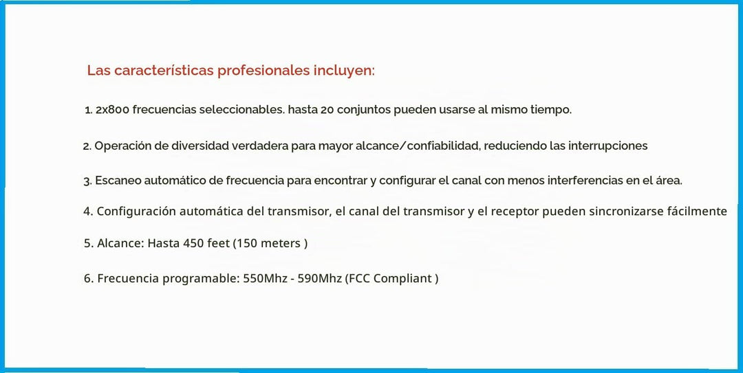 Sistema de micrófono inalámbrico GTDaudio 2x800 canales UHF True Di...