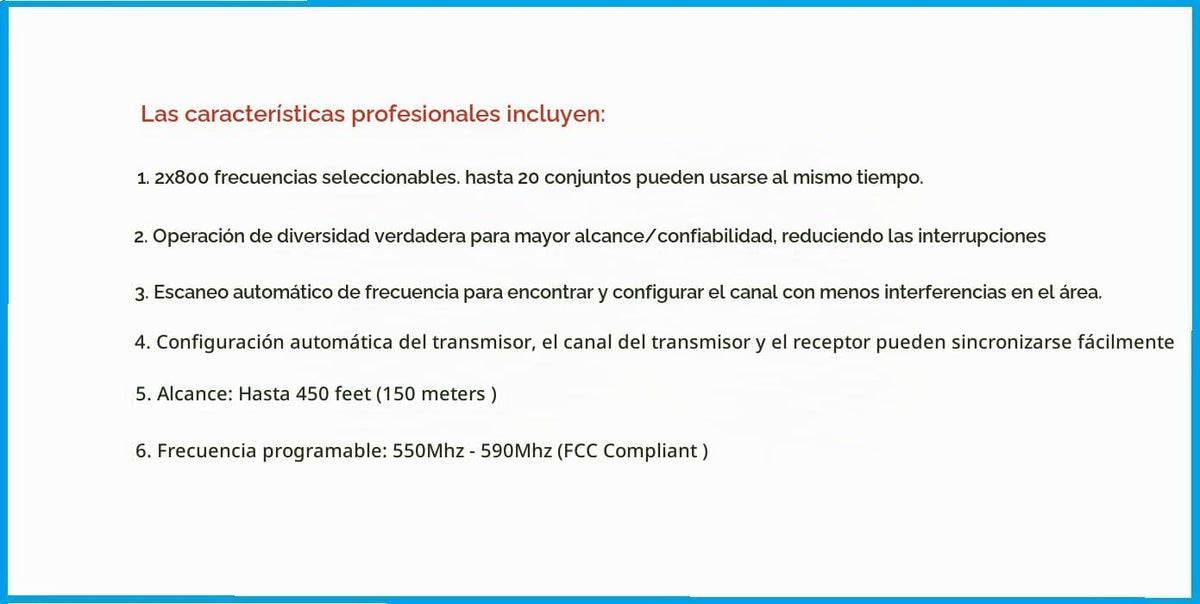 GTDaudio Sistema de micrófono inalámbrico de diversidad verdadera UHF