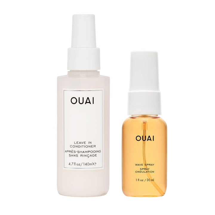 OUAI Acondicionador sin enjuague de tamaño completo y spray de onda...