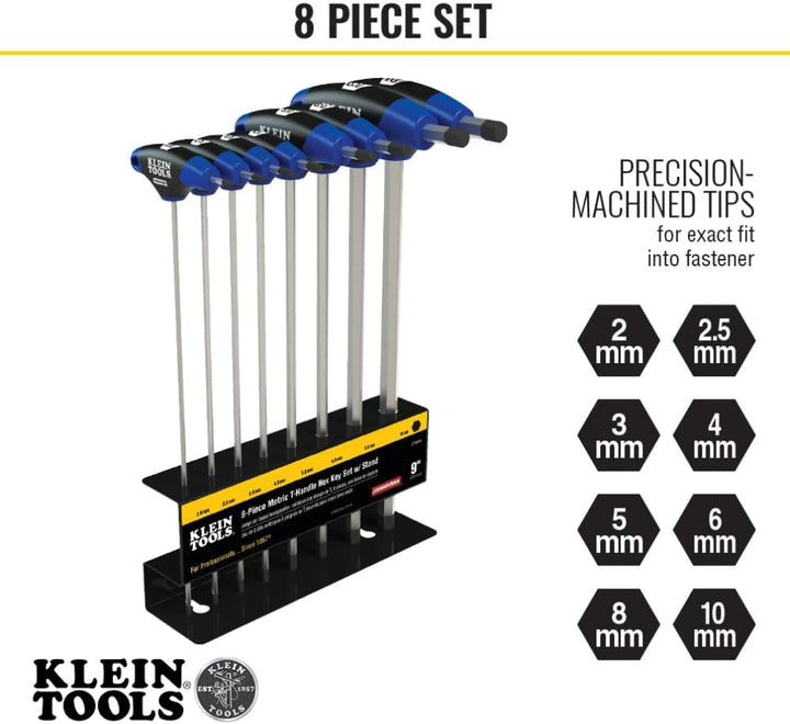 Klein Tools JTH98M Juego de llaves hexagonales con mango en T, Jueg...